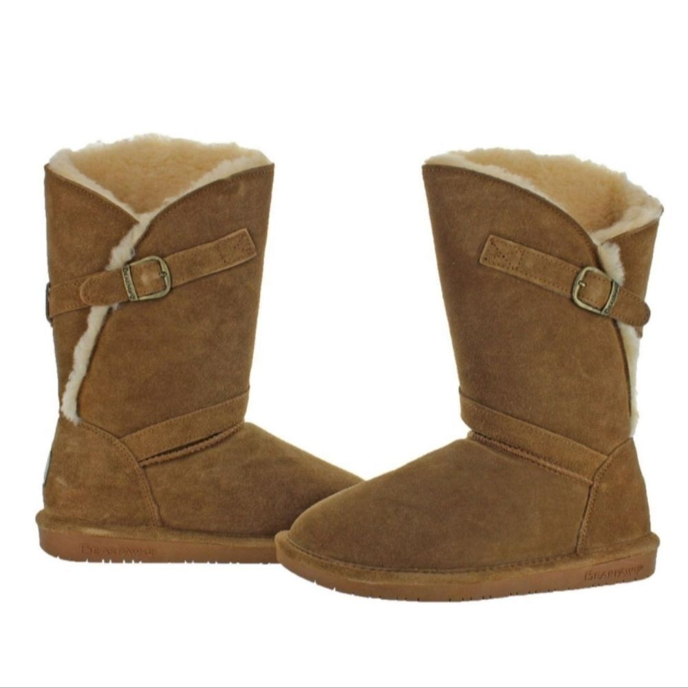 BearPaw Tatum Lined Mid-Calf Shearling Winter Boots-
